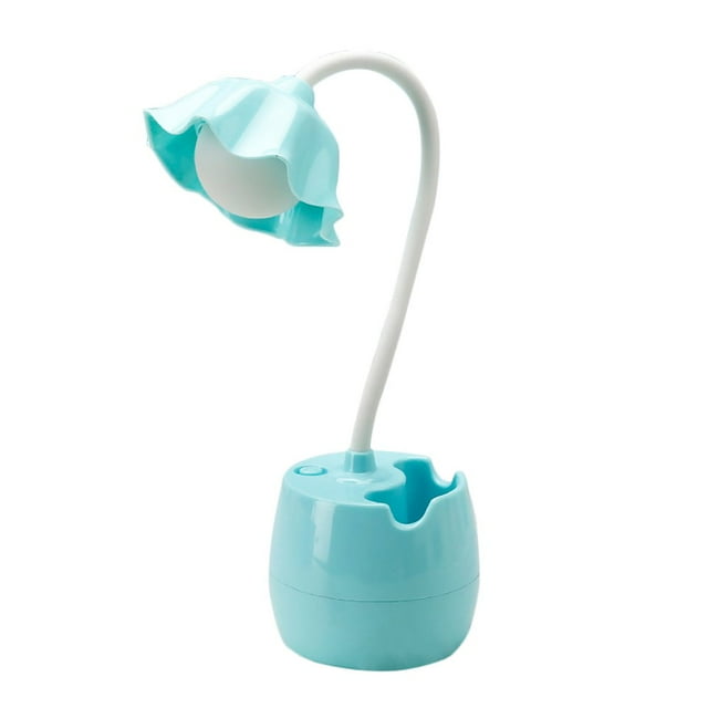 Flower Shaped Eye Protection Lamp Portable Led Night Light With Pen Case For Study Travel Kids Gift