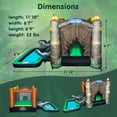 thumbnail image 3 of Funormous Jurassic World Dinosaur Bounce House with Slide, Ball Pit & Pool – Indoor/Outdoor Inflatable Castle with GFCI Air Blower for Kids Ages 3–8, 3 of 6