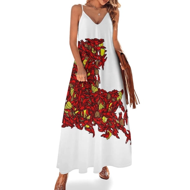 Vestido sin mangas Louisiana Craw Vestido de verano Mujer Ropa de verano