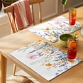 thumbnail image 4 of Spring Flowers Placemats Set of 4, Watercolor Blue Yellow Purple Floral Non-Slip Place Mats Washable Table Mats for Kitchen Dining Table Decorations Indoor/Outdoor, 4 of 9