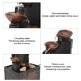 thumbnail image 3 of USB Tabletop Water Fountain, Feng Shui Modern  Decorative Stylish Mini Desk Water Fountain with LED Yellow Lights for Office, 3 of 7