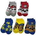 thumbnail image 2 of Nickelodeon boys Paw Patrol 5 Pack Shorty Casual Sock, Assorted Big Face, Shoe Size 4-8 US, 2 of 2
