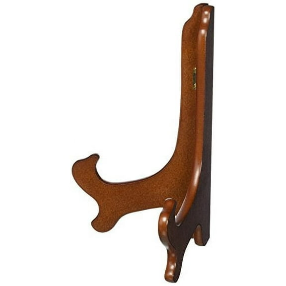 9" Wooden Walnut Easel Plate Photo Art Stand Holder Display