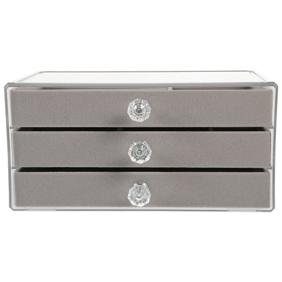 Mutmorningal Stackable Jewelry Organizer Box for Earrings and Necklaces, Storage Drawer for Vanity and Dresser