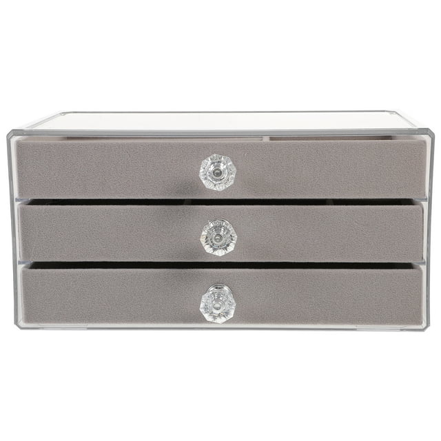 Organisateur Empilable pour Bijoux Tiroir de Rangement pour Boucles d'Oreilles et Colliers Coiffeuse Commode Boîte de Rangement pour Bijoux