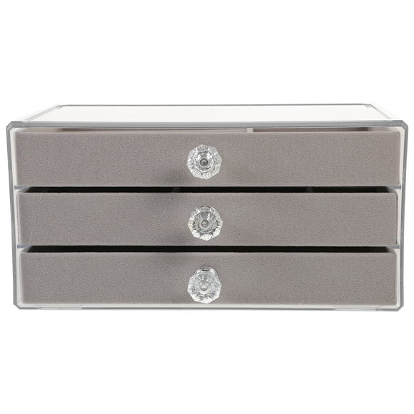 Stackable Jewelry Organizer Earring Necklace Storage Drawer Vanity Dresser Jewelry Storage Box