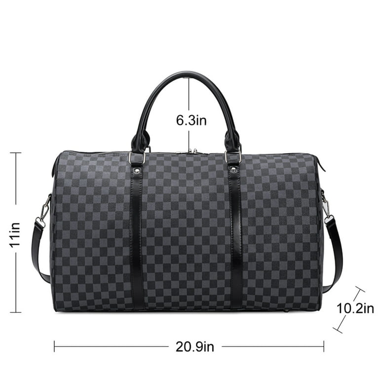 Sexy Dance Checkered Duffel Bag for Women Men Travel Overnight Bag