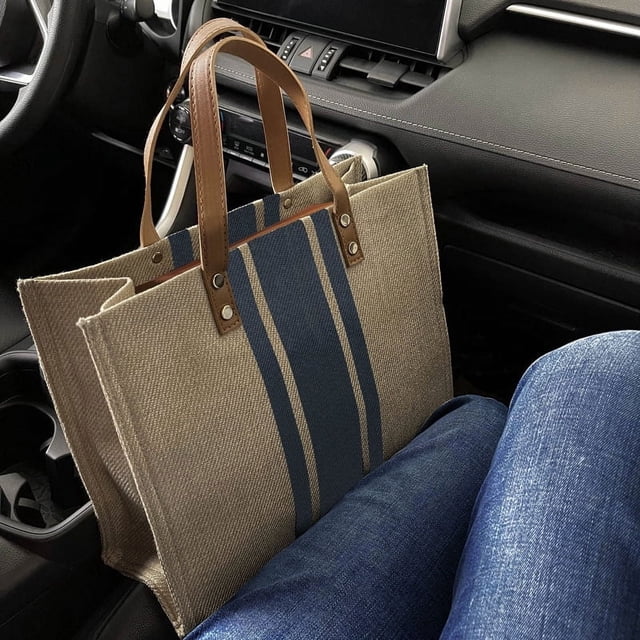 JennyShop Versión femenina coreana Bolso de mano de mujeres OL profesional de la circulación de la moda simple Canvas de gran capacidad Bolsa