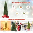 thumbnail image 6 of Gymax 7.5Ft Pre-Lit Pencil Christmas Tree Hinged Artificial Slim Tree w/ LED Lights, 6 of 10