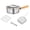 Type C, variant on Homelife Small Deep Fryer Pot Steamer Cookware Cooking Tool Wooden Handle Stainless Steel Portable Pan for Vegetables Camping Picnics
