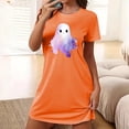 thumbnail image 1 of Camisón corto de talla grande para mujer, camisón de manga corta con estampado de pecho a la moda, camisón para mujer, 1 of 5