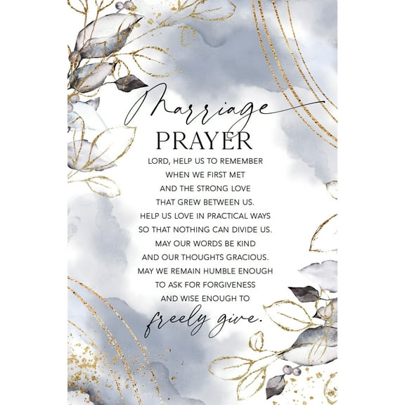 Dexsa Marriage Prayer Wood Plaque with Inspiring Quote 6 inches x 9 inches - Easel and Hanging Hook