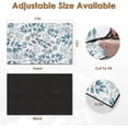 thumbnail image 3 of Coffee Mat for Countertops, Floral Leaves Blue Dish Drying Mat 2 Pcs for Kitchen Coffee Bar Accessories, Coffee Maker Espresso Machine Dish Rack Hide Stain Rubber Backed 12x19in, 3 of 6