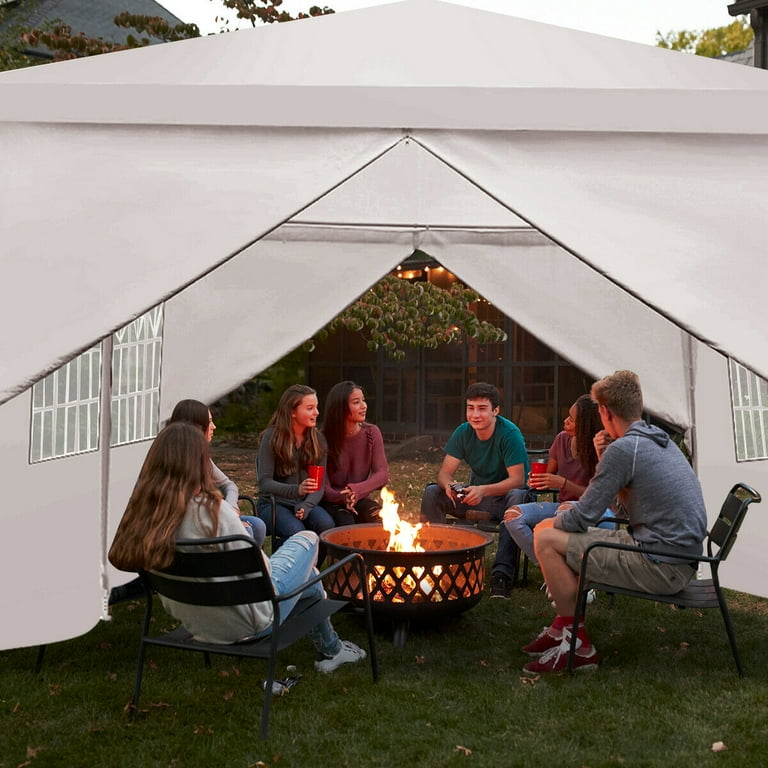 Costway 10 x20 Heavy Duty Outdoor Wedding Tent Enclosed Party Canopy Gazebo with Side Walls Walmart