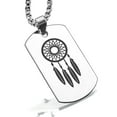 thumbnail image 1 of Stainless Steel Dream Catcher Good Luck Charm Dog Tag Pendant Necklace, 1 of 3