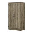 thumbnail image 2 of South Shore Morgan 4-Door Storage Cabinet, in Weathered Oak, 2 of 12