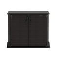 thumbnail image 2 of Duramax CedarGrain StoreAway 850 Liter Outdoor Deck Storage Shed, Brown, 2 of 12