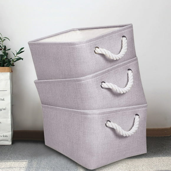 EGNMCR Closet Organizers and Storage, Storage Trunks & Bag 1PC Canvas Fabric Foldable Basket Laundry Storage Baskets With Handles For Toys Storage wall