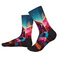 thumbnail image 2 of KLL Colorful Stone World Print Cool Socks Men's Women's Crew Socks Funny Crazy Novelty Stockings, 2 of 7