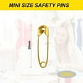 thumbnail image 4 of Mini Gold Safety Pins, 22mm Small Dress Pin, Stainless Steel Art Craft Pins, Tiny Tag Pins For Clothes Sewing(100 Pcs, Gold), 4 of 6