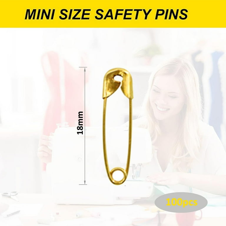 Mini Gold Safety Pins, 22mm Small Dress Pin, Stainless Steel Art Craft Pins,  Tiny Tag Pins For Clothes Sewing(100 Pcs, Gold) - Walmart.com