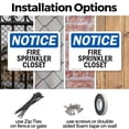 thumbnail image 3 of (2 Pack) Fire Sprinkler Closet OSHA Notice Sign 14 Inch X 10 Inch Plastic Sign, Weather Resistant, UV Protected for Workplace, Business, and Construction Site, Made in the USA, 3 of 8