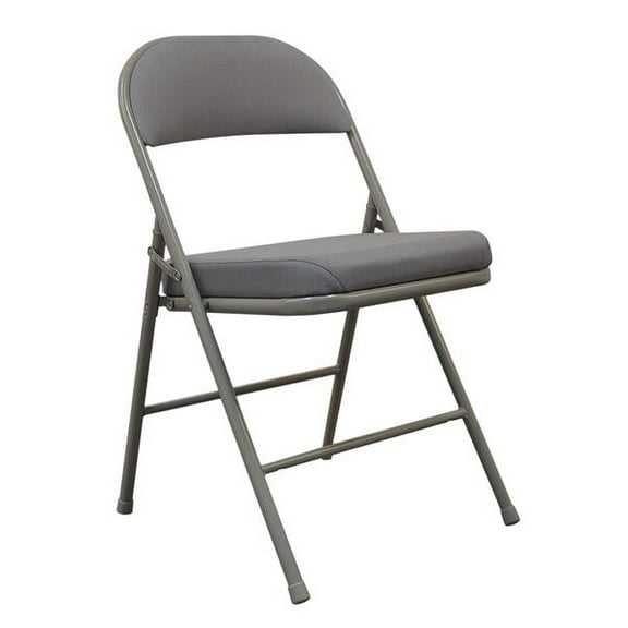 Manufacturer Varies Padded Folding Chair,Gray/Beige,300 lb. 13V426