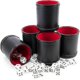 thumbnail image 1 of Bundle Of 5 Professional Dice Cups Red Felt-lined, Quality Bicast Leather-yvan, 1 of 4