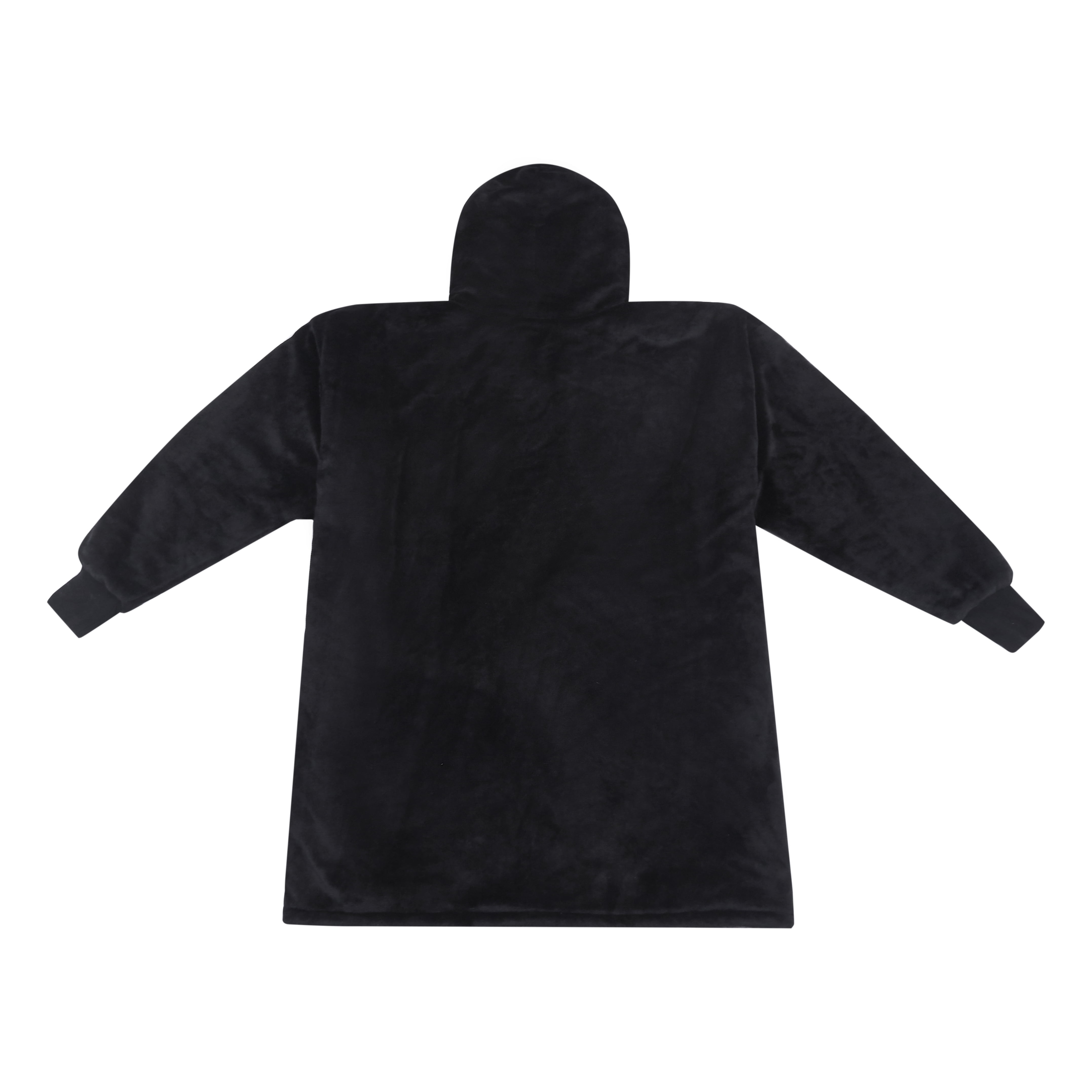 Sherpy for Adult Comfy Hoodie Wearable Blanket Black