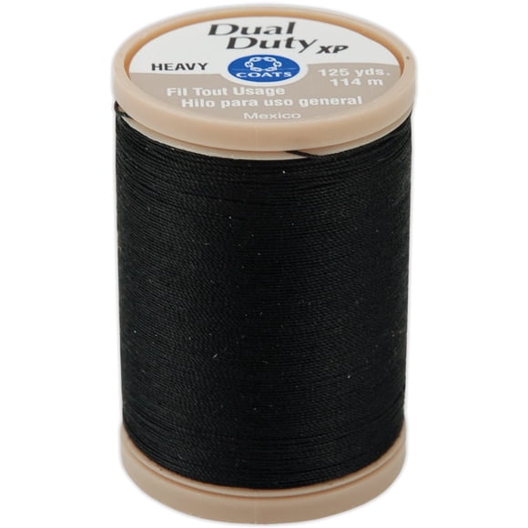 Thread Coats & Clark Dual Duty XP Heavy 125 YD, color negro
