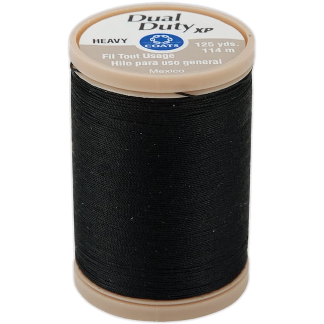 Thread Coats & Clark Dual Duty XP Heavy 125 YD, color negro