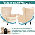 thumbnail image 3 of Lapalife Wingback Chair Slipcovers, 2-Piece Velvet Sofa Wing Chair Covers Armchair Cover Furniture Protector, 3 of 7