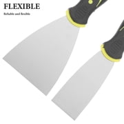 LEORX 4Set Drywall Finishing Tools Including 1.5 Inch 3 Inch 4 Inch 6 Inch Knives for Smooth Application