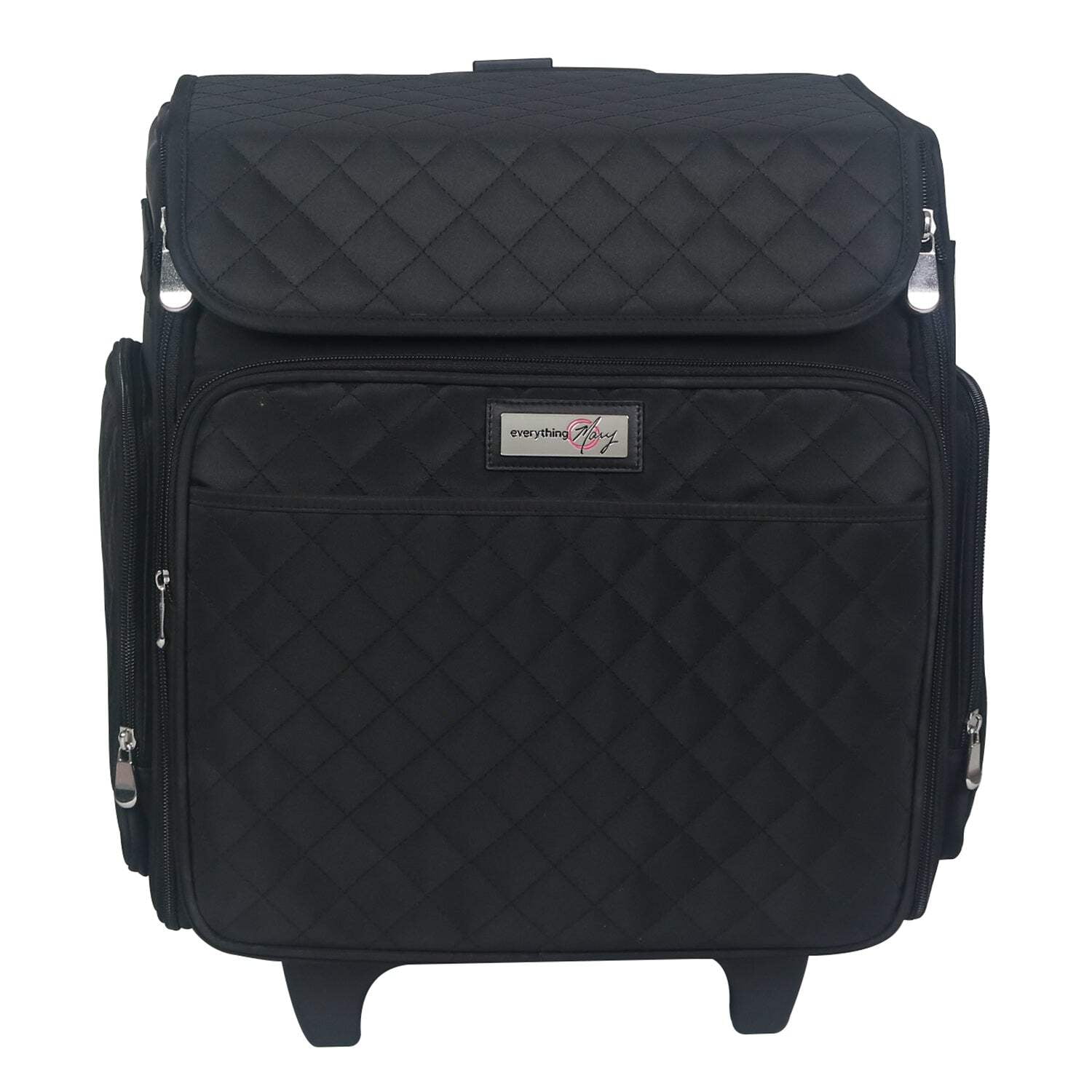 Collapsible Rolling Scrapbook  Featherweight Case, Black Quilted