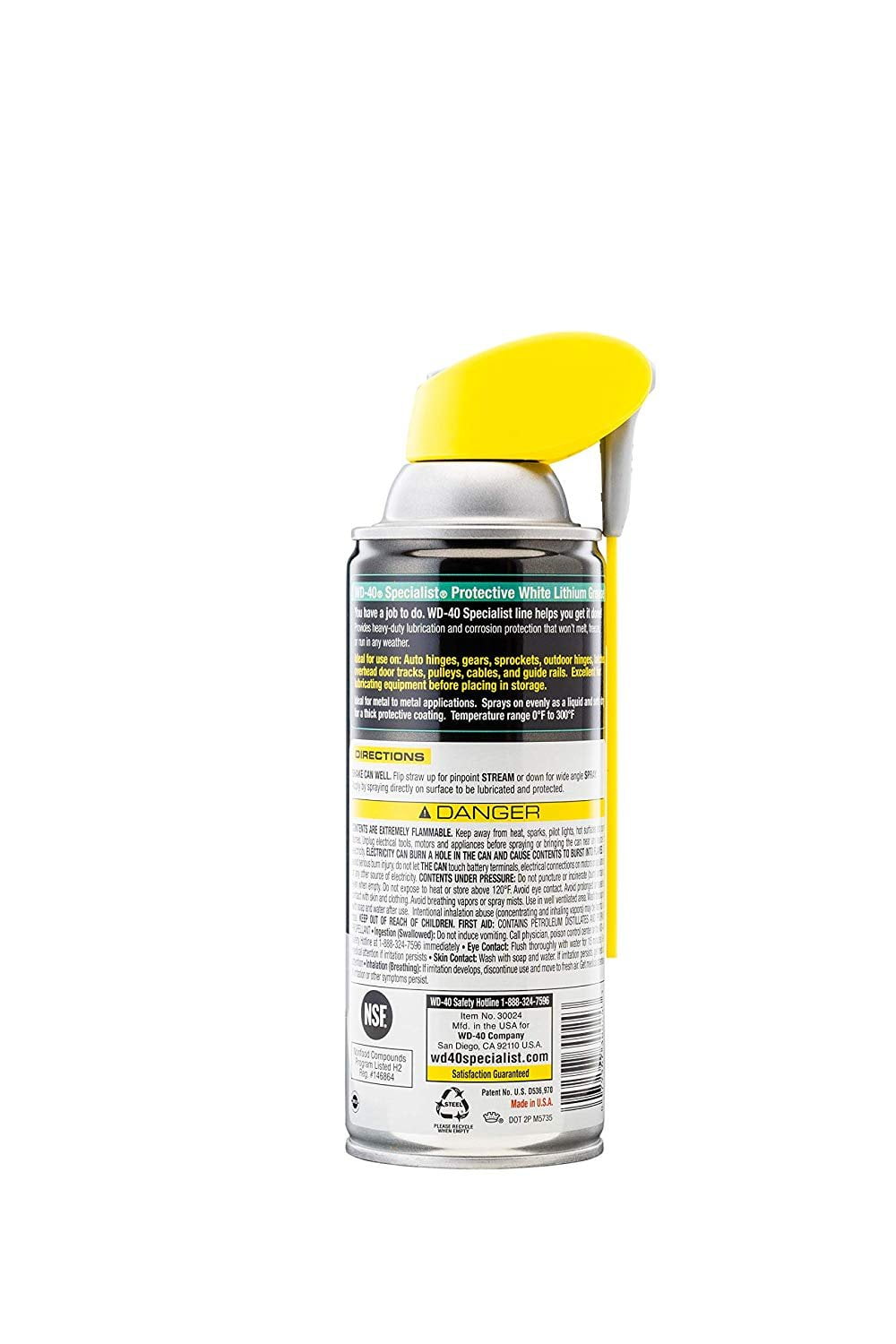 WD-40 SpecialistProtective White Lithium Grease Spray with SMART STRAWSPRAYS 2 WAYS, 10 OZ [6-Pack] — Residential Use, Standard Application