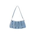 thumbnail image 5 of Bolsa Para Las Axilas Bolso de hombro plisado para mujer, PU sólido, elegante, para axilas, nube (azul) Likrtyny Para Estrenar, 5 of 5
