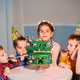 thumbnail image 6 of Pixel Miner Styled Cake Decorations, Mine Cartoon Happy Birthday Cake Topper, Video Game Themed Party Supplies for Boys & Girls (Green), 6 of 7