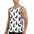 thumbnail image 2 of Fotbe Black Rabbit Pattern Men's Quick Dry Workout Tank Top Gym Muscle Tee Fitness Bodybuilding Sleeveless T Shirt Breathable Workout Shirt-Large, 2 of 9