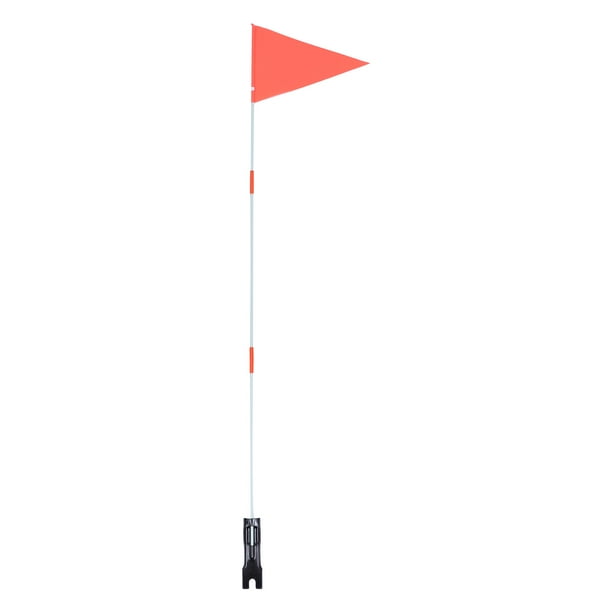 1 Set Bike Safety Flag Fiberglass Pole Children s Tail Triangular Flag