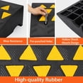 thumbnail image 4 of Rubber Driveway Curb Ramp, Low Profile Slope Ramp with Drainage Channel and Reflective Safety Strips, 48 Inch Heavy Duty for Car SUV, 4 of 7