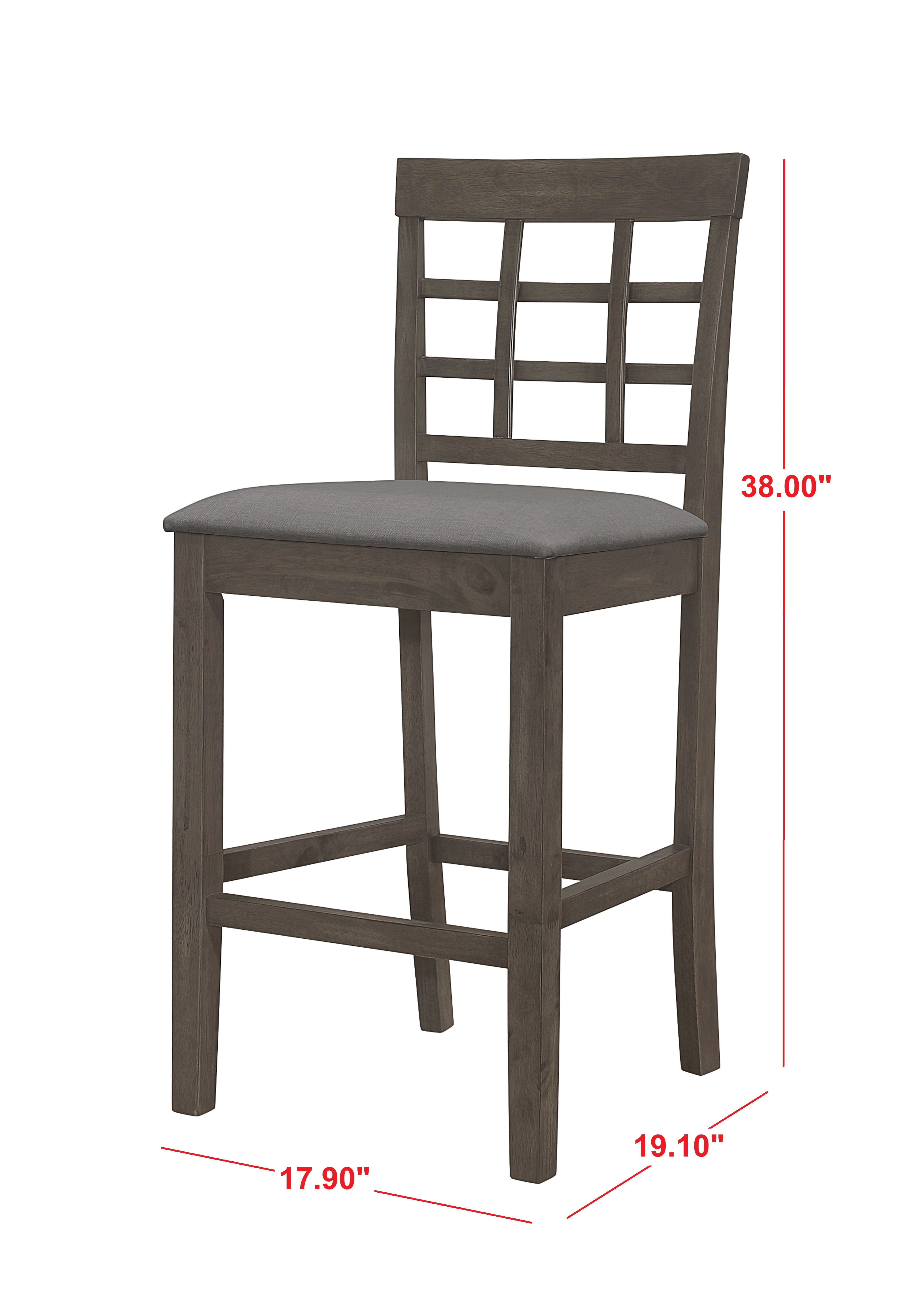 Home Design Azalea Counter Chairs (Set of 4), Taupe/ Gray