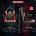 thumbnail image 2 of CONCETTA High-Back Gaming Office Chair, Faux Leather Swivel with Flip-up Armrests for Adults, Red, 2 of 7