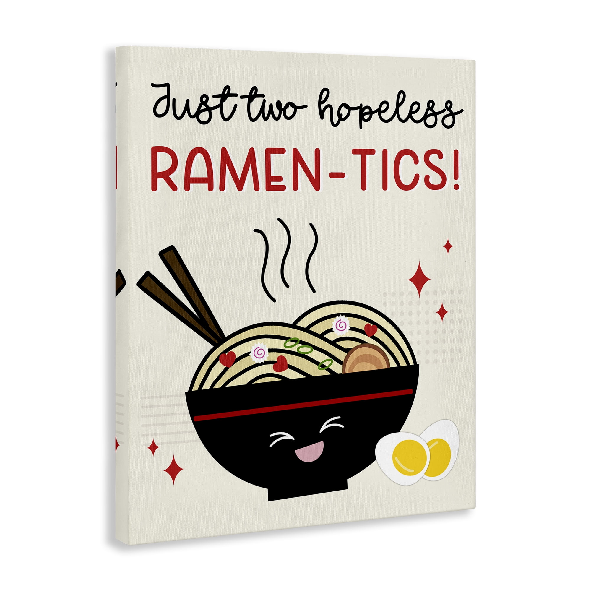 Stupell Industries Two Hopeless Ramen-tics Food & Beverage Painting Wrapped Canvas Art Print Wall Art, 30 x 40