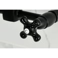 thumbnail image 3 of Kingston Brass KS1240PKX Duchess Double-Handle Wall-Mount Bridge Kitchen Faucet, Matte Black, 3 of 7