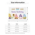 thumbnail image 5 of Naloa Watercolor Gnome Garden Flannel Blankets - Thick and Warm Blanket for Winter, Soft Fuzzy Plush King Blanket for All Seasons80"x60", 5 of 6