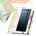 thumbnail image 5 of 5 Subject Spiral Notebook with Removable Dividers Tabs Hardcover Notebook Journal for Women Men,Perfect for Academic Supplies,College Ruled,300 Pages, 5 of 8