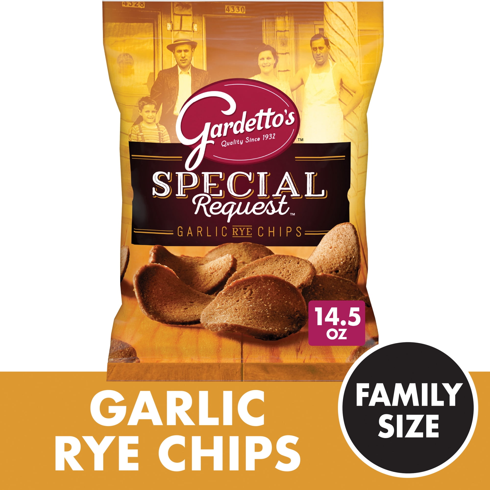 Gardetto's Special Request Garlic Rye Chips, Snack Bag, 14 oz