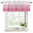 thumbnail image 2 of Pink White Ombre Valances for Windows, Decorative Rod Pocket Window Valance Curtains, Romantic Funny Abstract Striped Lines Short Curtain Drapes for Kitchen/Living Room, 2 Panels, 42" W x 12" L, 2 of 8