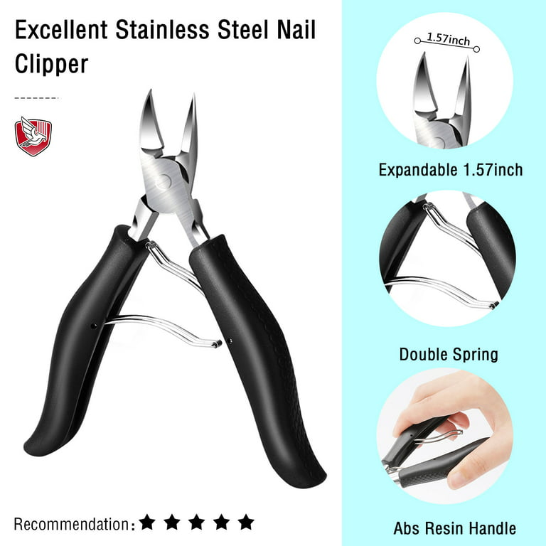Toenail Clippers for Seniors Thick Nails - Wide Jaw Opening Extra Large Toe  Nail Clippers with Catcher, Professional Sharp Curved Blade Heavy Duty  Clipper Pro Nail Cutter for Seniors Long Handle 