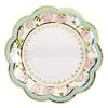 Kate Aspen Vintage Floral Tea Party 7 Blue (Set of 16) Premium Decorative Paper Plates, One Size, Multi